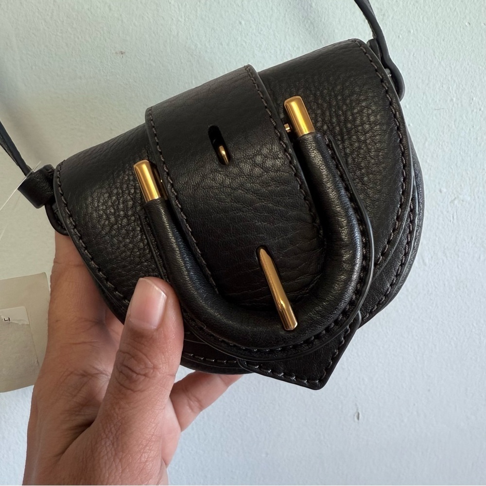 Fossil Harwell Mini Flap Crossbody Black Leather - Picture 4 of 11